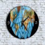 Стенен Часовник - Арт Карта На Света Върху Човешки Ръце, снимка 1 - Стенни часовници - 43462749