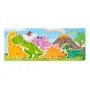 Монтесори образователен пъзел с динозаври и вулкан, снимка 1