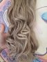 👑 💗Ново ! Луксозна Дълга Къдрава Опашка за Коса в Цвят Шатуш- КОД С873, снимка 3