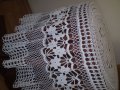  Винтидж ръчно плетена бяла памучна покривка за маса , снимка 9