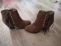 Дамски обувки с ресни, боти с ток Peacocks, номер 36, снимка 2