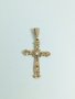 Златен кръст с камък, снимка 1 - Колиета, медальони, синджири - 43985862