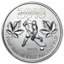 1 тройунция Сребърна Монета Cananda Olympic Hockey BU 2010 г. , снимка 1