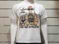 Нова мъжка забавна тениска с трансферен печат I'M AN ATHLETE, ловец, снимка 3