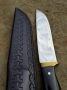 Ръчно изработен нож Черен Текстолит, снимка 3