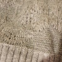 Мъжки пуловер остро деколте  сив Вълнен нов, снимка 4 - Пуловери - 35273229