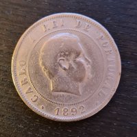Монета, 20 REIS, 1892 г., Карлуш I, Кралство Португалия , снимка 2 - Нумизматика и бонистика - 37288049