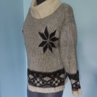 Пухкаво мохерно поло с ламена нишка / голям размер , снимка 2 - Блузи с дълъг ръкав и пуловери - 12423264