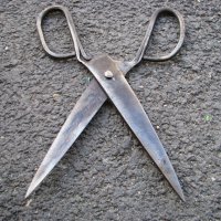 Кована абаджийска ножица-2, снимка 3 - Антикварни и старинни предмети - 29017232