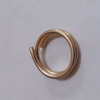 Златист пръстен тип халка - 12422, снимка 2 - Пръстени - 28983895