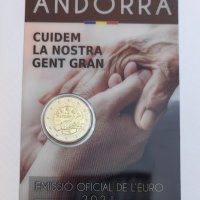 2 евро 2021 Андора  Грижа за възрастните 2021 Andorra, снимка 1 - Нумизматика и бонистика - 43727815