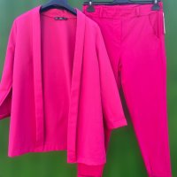 Дамско сако панталон цвят циклама, снимка 1 - Комплекти - 40692816