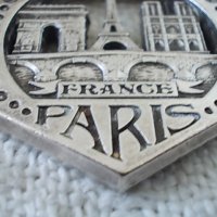 Стар посребрен ключодържател PARIS, снимка 3 - Колекции - 32672162
