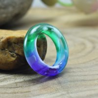 Цветни пръстени от смола, снимка 8 - Пръстени - 33091152
