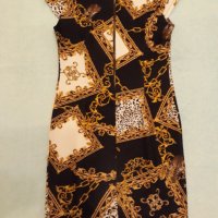 Рокля ЗЛАТЕН ЛЕОПАРД , кралски цветове- златно, черно , шампанско и леопардово, елегантна , удобна, снимка 8 - Рокли - 37510235