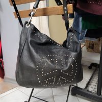 ABRO естествена кожа черна чанта,тип торба( от 195€ до 400€  в интернет сайтове), снимка 9 - Чанти - 38985745