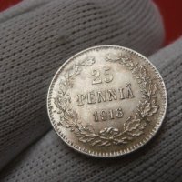 Сребърна монета 25 пеня 1916 , снимка 1 - Нумизматика и бонистика - 43002169
