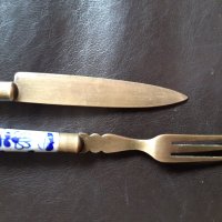 Винтидж ножче и виличка, снимка 3 - Антикварни и старинни предмети - 28553657