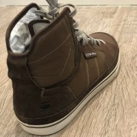 Нови кожени мъжки кецове G Star Clinch Rasslin Dark Brown Hi Leather оригинал, снимка 3 - Кецове - 10964278