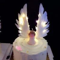 Ангел свещ украса декор за кръщене пита торта и др, снимка 4 - Други - 26330723