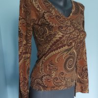 Еластична брандова блуза с дълъг ръкав "Zara"® basic / универсален размер , снимка 1 - Блузи с дълъг ръкав и пуловери - 36638736