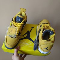 Nike Air Jordan 4 Retro Lightning Yellow Pikachu Нови Кецове Обувки Маратонки Размер 39 , снимка 2 - Кецове - 38295780