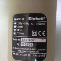 Ъглошлайф Einhell LE-WS 115, снимка 4 - Други инструменти - 33572823