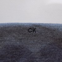 пуловер calvin klein wool блуза фанела мъжки вълнен оригинален сив L, снимка 3 - Пуловери - 43317283