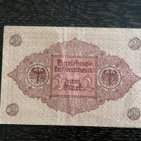 Банкнота - Германия - 2 марки | 1920г., снимка 2 - Нумизматика и бонистика - 32889476