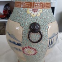 Винтидж емайлирана виетнамска ваза. , снимка 5 - Антикварни и старинни предмети - 32436586