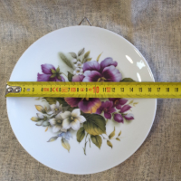 Красива чиния с флорални мотиви за стена-Бавария, снимка 2 - Чинии - 44911598