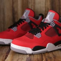 Nike Air Jordan 4 Retro Toro Bravo Red Bull Fire Нови Обувки Размер 42 Номер Кецове Червени Мъжки, снимка 1 - Кецове - 39024418