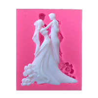 силиконов молд младоженци, снимка 1 - Форми - 44893355