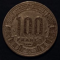 100 франка Чад 1980 Централна Африка CFA 100 FRANCS TCHAD  МОНЕТА ОТ ЦЕНТРАЛНА АФРИКА, снимка 1 - Нумизматика и бонистика - 44033570