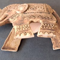 Атрактивно керамично слонче Индия, снимка 4 - Антикварни и старинни предмети - 42975133