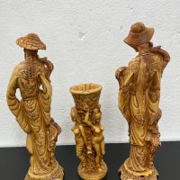 Комплект азиатски фигури с ваза. №4872, снимка 6 - Колекции - 43397504