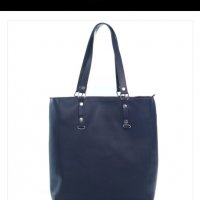Дамска чанта от естествена кожа модел PAMELA dark blue, снимка 1 - Чанти - 39111466