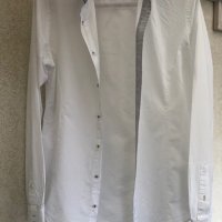 Класическа бяла риза Q1,гладък памук, снимка 3 - Ризи - 28695871