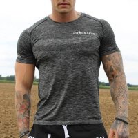 Мъжки маркови тениски за фитнес Gym Generation тъмно сива, снимка 4 - Тениски - 26522541