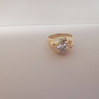 Златен мъжки пръстен с циркон 2, снимка 5 - Пръстени - 38537640