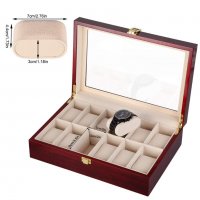 Луксозна дървена кутия за 12 часовника и гривни, снимка 9 - Други стоки за дома - 40153198