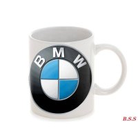Бяла порцеланова чаша с логото на БМВ / BMW, снимка 1 - Чаши - 28825916