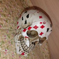 Керамичен череп , снимка 2 - Декорация за дома - 43200964