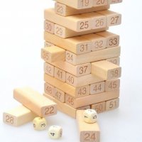 Дървена игра дженга 54 елемента, снимка 2 - Други - 34985460