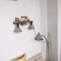 Стари метални лампи, настолни и разтегателни , снимка 8 - Настолни лампи - 36859191