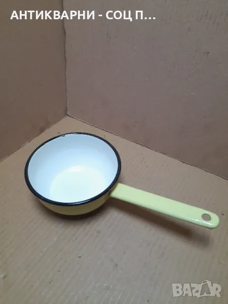 Соц Стара Емайлирана Малка Касерола., снимка 1