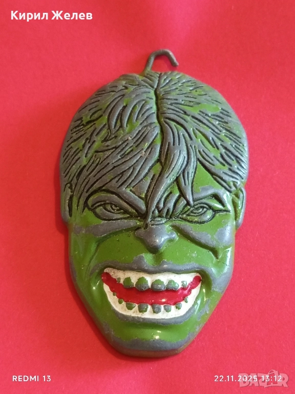 МЕДАЛЬОН с ЛИКА на ХЪЛК от МАРВЕЛ от филма ОТМЪСТИТЕЛИТЕ 34789, снимка 1