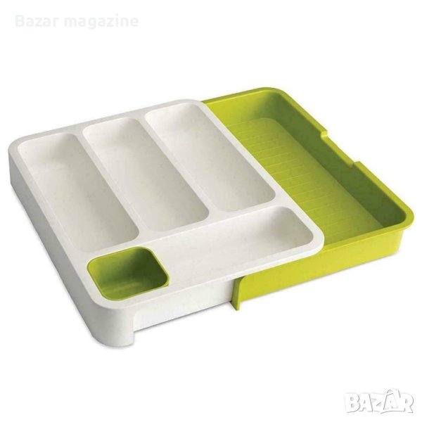 26,90лв. Органайзер (табла) за съхранение на кухненски прибори (бял-зелен), снимка 1
