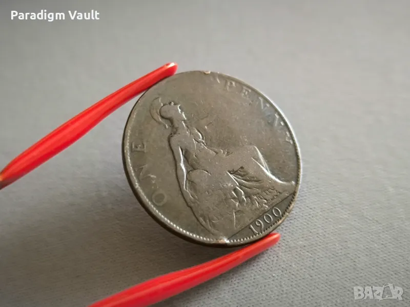 Монета - Великобритания - 1 пени | 1900г., снимка 1