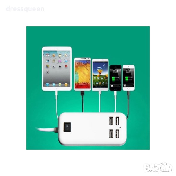 15W 4-Port USB зарядно с 4 порта за компютър 15W, снимка 1